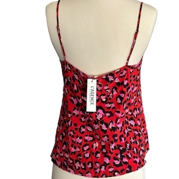 L’agence Jane Spaghetti Strap Tank Leopard Print - Picture 4 of 8